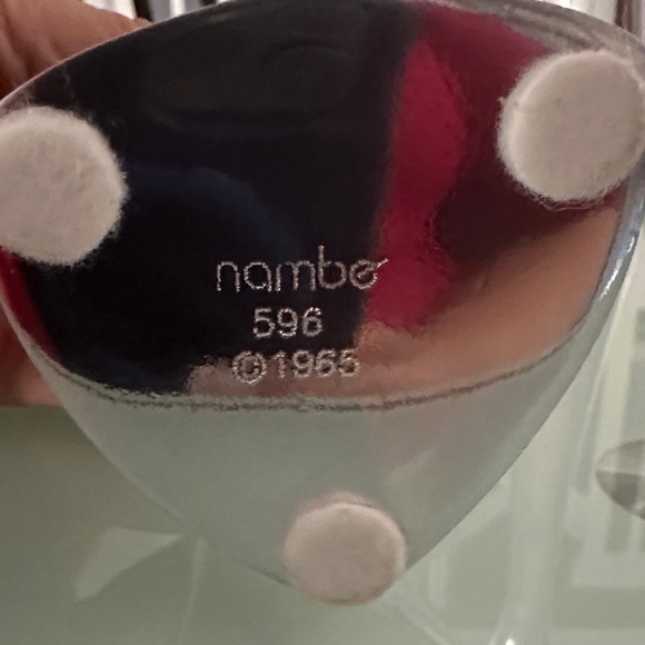 Nambe Silver Base with Red Accents - Picture 2 of 2